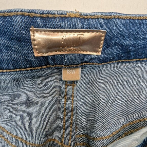 RARE PLUS KUT from Kloth Jane High Rise Short, Plus sZ 18 W Blue - Picture 12 of 15